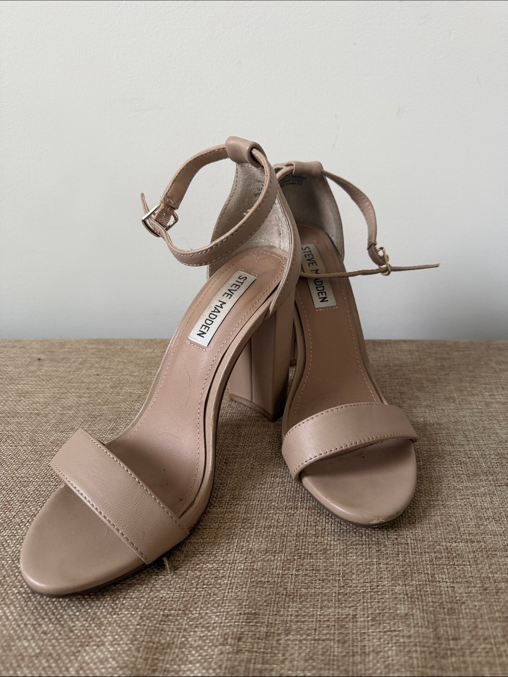Steve Madden Carson Ankle-Strap Block Heels